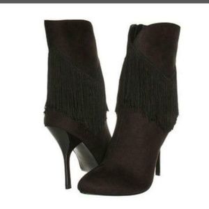 Nina Alette Black Tracy Suede Mid-calf Boots US 11